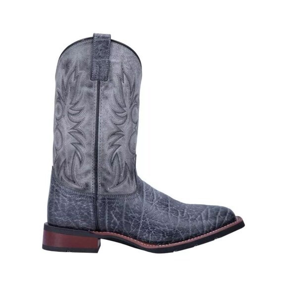 Laredo Men\'s Durant Grey Western Boot Wide Square Toe Grey 11.5 D (M) US NEW